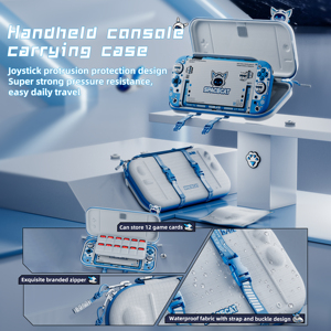 Ensemble complet Space Cat 6-en-1 pour <span class=keywords><strong>Nintendo</strong></span> <span class=keywords><strong>Switch</strong></span> 2, étui de transport rigide en EVA avec coque de station d'accueil et design astronaute pour cartes de jeu - Product Image 6