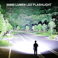 Lampe torche LED XINSITE haute luminosité P70, étanche IP65, faisceau réglable, portée du faisceau 400-500 m, rechargeable par USB, pour le camping