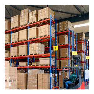 Estante de almacenamiento Almacén de acero resistente Sistema de estantería de palets Estante de almacenamiento de acero industrial textil Estante de almacenamiento con catálogo - Product Image 1