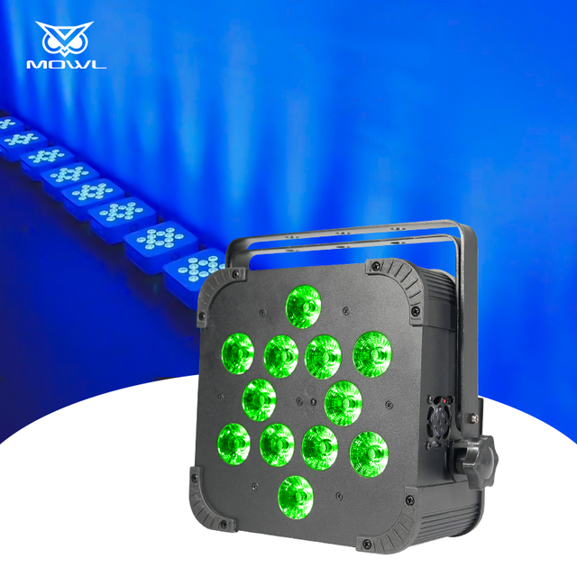 Stage Lighting 12x18W Wireless DMX Phone WiFi Control Battery Powered Wifi LED DJ Uplights Par up Light for Wedding Party Bar