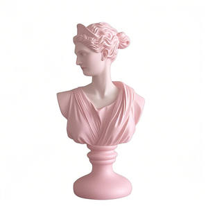 Grande Statue de <span class=keywords><strong>Buste</strong></span> de <span class=keywords><strong>Femme</strong></span> Athéna Grecque Classique et Rose en Résine Déesse Romaine Anna Sculpture pour Impressionnant Home Decor - Product Image 1