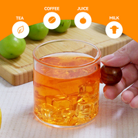 Taza de Vidrio Transparente Resistente al Calor de 200 ml, Mini Taza de Borosilicato, Personalizable, Apta para Lavavajillas y Microondas, Hecha a Mano