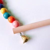Support de suspension en bois pour cage à oiseaux avec fermeture à bouton-pression pour hamsters et perroquets, jouets à mordre
