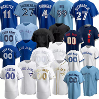 Vêtements d'uniforme de baseball en polyester vierge avec impression à manches courtes personnalisée pour hommes chemises en jersey de baseball pour hommes