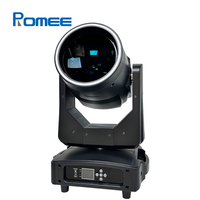 Projecteur LED mobile 300W avec lentille de sortie large de 160 mm, anneau RGB et double prisme pour DJ, club, concert, événement, scène