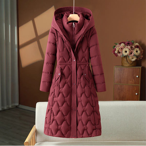 Abrigo Largo Holgado de Algodón con Capucha y Cintura Definida para <span class=keywords><strong>Mujer</strong></span>, Nuevo Modelo de Invierno, a la Moda - Product Image 3