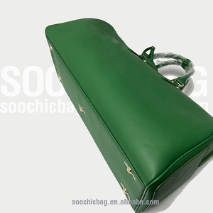 Sac de voyage <span class=keywords><strong>Soochic</strong></span> personnalisé en cuir PU vert, sac de week-end pour femmes - Product Image 5