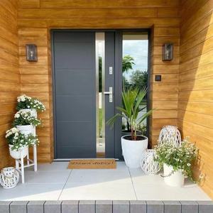 Puerta Pivotante de Entrada Principal de Lujo, Moderna y a Medida, de Aluminio, Acero, Vidrio y MDF, Estilo Exterior para Villas, Hoteles, Vestíbulos y Centros Comerciales - Product Image 2