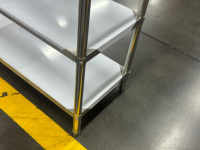 Étagère de cuisine commerciale en acier inoxydable perforé à 5 niveaux, robuste, réglable, résistante à la corrosion, autoportante, capacité de charge de 300 kg/m