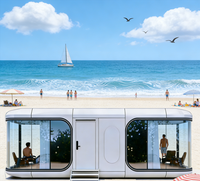 Maison Modulaire Intelligente, Cabine de Bureau, Structure en Acier, Mini-Maison Portable Étanche pour Jardin et Cour Arrière, Vente en Gros Direct Usine