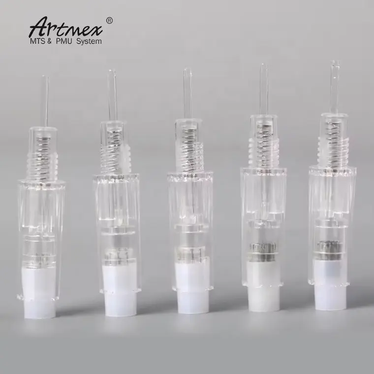 Cartuchos de agulhas de microagulhamento PMU MTS para dermapen Artmex V7, kit de tatuagem, máquina de microblading para maquiagem permanente para sobrancelha e lábios