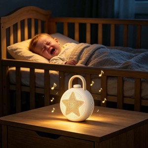 Machine à Bruit Blanc HiFiD BB avec Détecteur de Pleurs, Veilleuse Bébé Bruit Blanc 8 Couleurs, Aide au Sommeil Nomade - Product Image 1