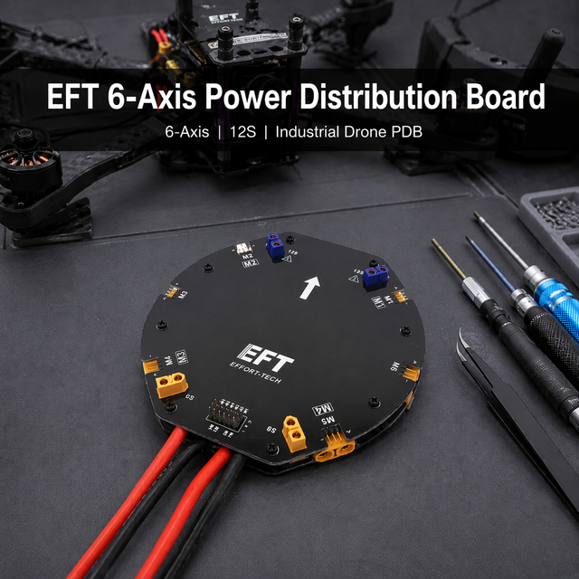 EFT 6-Axis Aircraft Power Distribution Management Module High-Current Power Distribution Board 12S 480A