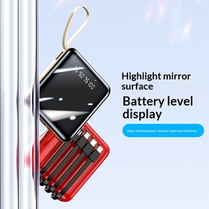 Mini Built In Cable Power Bank 10000mAh <b>Large</b> Capacity Portable Charger Corporate <b>Gift</b> Power Supply - Product Image 4