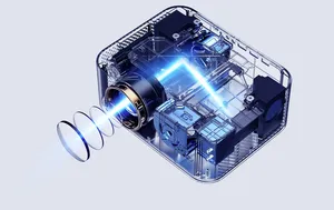 Wanbo <span class=keywords><strong>X2</strong></span> Max 1080P Android 9.0 chiếu 450 Ansi với wifi 6 & cho Bluetooth 2X cho HDMI 1x USB phiên bản màu xanh - Product Image 5