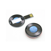 Tendance ronde petite carte impression couleur Logo Oem pré-chargement protection des fichiers 1 Go 4 Go 64 Go clé USB mémoire pouce