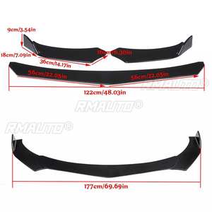 Spoiler avant universel, lèvre de pare-chocs, kit carrosserie, diffuseur de pare-chocs, protection pour Kia, Toyota, Mazda, Subaru, Infiniti - Product Image 6