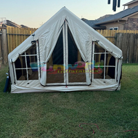 Famille portable glamping tente gonflable étanche gonflable doom extérieur air tente maison camping tente avec cuisinière salle de bain