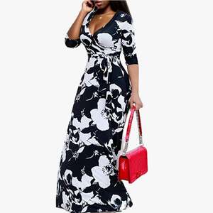 MC5317 a basso prezzo caldo di vendita a manica lunga nera aderente Maxi <span class=keywords><strong>abito</strong></span> <span class=keywords><strong>elegante</strong></span> per le signore - Product Image 3