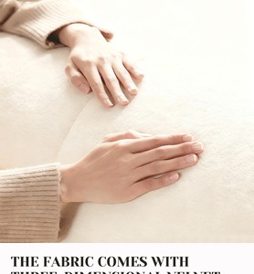 Divano Moderno Semplice Imbottito con Compressione Sottovuoto in Tessuto Corduroy, Divano Senza Struttura per <span class=keywords><strong>Piccoli</strong></span> Soggiorni e Appartamenti - Product Image 2