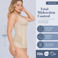 Gilet amincissant pour femme à torse long, haute compression, en latex, sculptant la taille et le corps, taille unique, grande taille 6XL