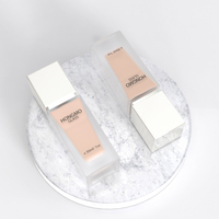 Vente en gros de flacons cosmétiques en verre vides de 1 oz (30 ml) avec pompe, emballage personnalisé de luxe avec logo pour fond de teint liquide et lotion