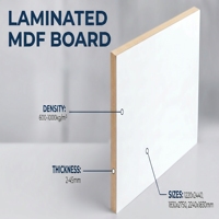 Panneau MDF mélaminé noir double face de 18 mm de qualité supérieure, finition brillante, panneau de fibres à densité moyenne pour armoires et décoration