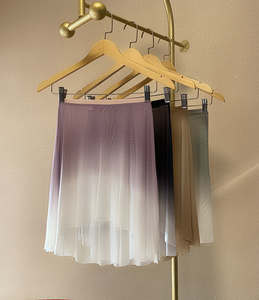 Falda de Ballet Moderna para Mujer, Color Degradado, Chifón Corto, Transparente, para Entrenamiento, Material Spandex, para Adultos - Product Image 1