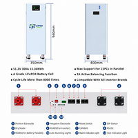 Batterie LIRVO 48V 16kW 300Ah Lifepo4, système de stockage d'énergie solaire, batterie Lifepo4 51,2V 314A, batterie Lifepo4 48V pour maison