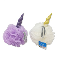 Éponge de bain à motif de licorne, 1 pièce, nouveau Design, vente en gros, douche corporelle, Loofah, gommage arrière exfoliant pour filles et enfants