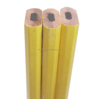 Crayon de charpentier de forme octogonale à échelle personnalisée crayon HB plat en bois de tilleul naturel