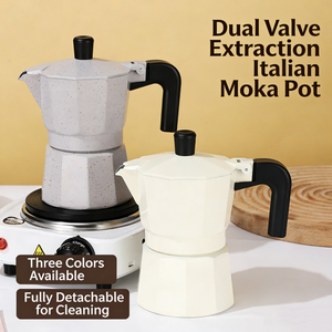 Cafetière à expresso portable Kingze, style italien classique, 2 tasses, en aluminium écologique, type <span class=keywords><strong>Moka</strong></span> - Product Image 3