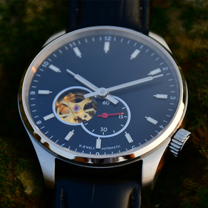 Orologio da Uomo Elegante Giapponese con Movimento Automatico 82S5, Fondello Trasparente, Lancette Luminose C3, Cassa da 40mm, Impermeabile 10 ATM - Product Image 3