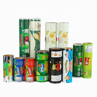 Film en rouleau métallisé laminé de qualité alimentaire imprimé sur mesure pour emballage alimentaire en plastique pour biscuits et chips de pommes de terre