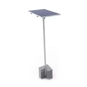 1-6 개의 태양 전지판을 지원하는 맞춤형 단일 태양 전지 극 랙 태양 전지 패널 폴 마운트 브래킷