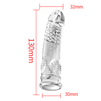 Robuste et élastique réutilisable longue durée pénis érection coq manches préservatif Sex Toy pour hommes
