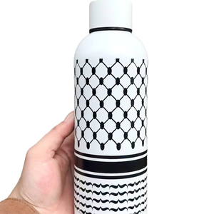 Vente en gros Palestine Keffiyeh Bouteille d'eau en acier inoxydable double paroi petite <span class=keywords><strong>bouche</strong></span> aérateur de boisson pour sports de plein air pour cadeaux de bienvenue - Product Image 1