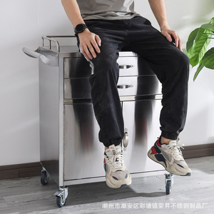 Carrito Médico de Acero Inoxidable 304 con Cajones y Ruedas para Uso Hospitalario en Promoción - Product Image 1