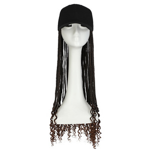 Vente en gros <span class=keywords><strong>Afro</strong></span> Kinky Tressé Tout-en-un Perruque Cap pour Femmes et Hommes Casquette de Baseball Style - Product Image 6
