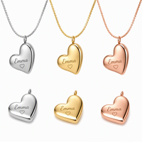 Yiwu Aceon En Acier Inoxydable Surface Membre de la Famille Amour Cadeau Gonflé Tourbillon Coeur Pendentif