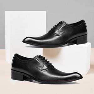Bottes Chelsea Oxford montantes en cuir véritable blanc de luxe pour hommes, à lacets, bout fermé, antidérapantes et désodorisantes - Product Image 2