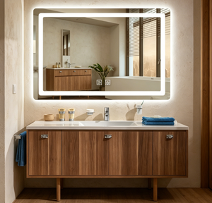 <b>LED</b> Bathroom Mirror Illuminated Wall <b>Vanity</b> Mirror Frameless Rectangular Smart Touch Mirror for Modern Washroom - Product Image 3