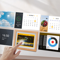 Bingkai foto Digital kayu IPS 10 inci, baru kedatangan 10 inci IPS LCD kayu bingkai foto WIFI Panel sentuh pemutaran Video berbagi gambar Album elektronik jam App
