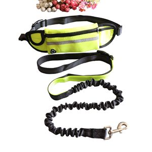 Marsupio a mani libere retrattile con cintura regolabile con guinzaglio per cani Walking Jogging ciclismo e addestramento guinzaglio da corsa per cani