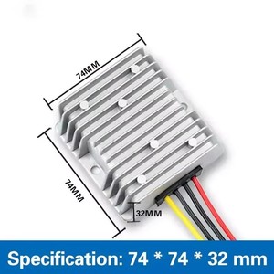 Módulo Reductor de Voltaje IP68, Fuente de Alimentación CC-CC de 36V 48V a 12V 20A para Aplicaciones Automotrices, Domésticas, Motores de CA e Industriales - Product Image 3