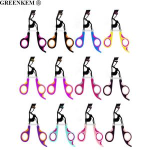 ที่ดัดขนตาแบบพกพาทำจากเหล็กคาร์บอนแบบสองสีด้ามด้ามด้ามซิลิโคนมีหลายสีให้เลือก - Product Image 4