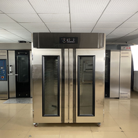 Armoire de fermentation professionnelle à double porte pour 36 plateaux, avec minuterie numérique, 220V 3.4KW, en acier inoxydable, pour boulangerie
