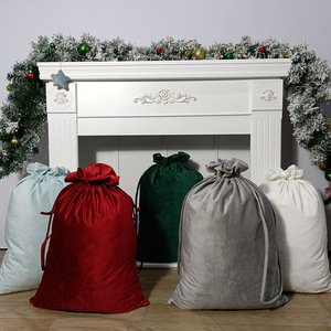 Hot-selling Good Quality Luxury Velvet Santa Bag Blank Monogram Personalized Multi-Color Santa <b>Sacks</b> Blank Sublimation - Product Image 5