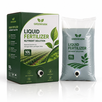 Sac de 10 L pour engrais liquide imprimé sur mesure, emballage Bag-in-Box, solution nutritive de qualité chimique avec valve et pochette intérieure