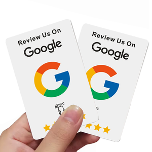 OEM/ODM工場卸売NFC PVC名刺ホテル用RFIDスマートカードソーシャルメディア用 & Googleレビュー - Product Image 3